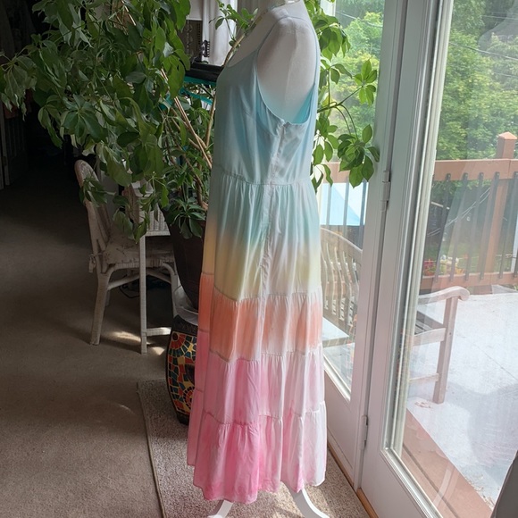 Crown & Ivy Tie Dye Pastel Maxi Dress Sz 12 NWOT - Picture 6 of 15